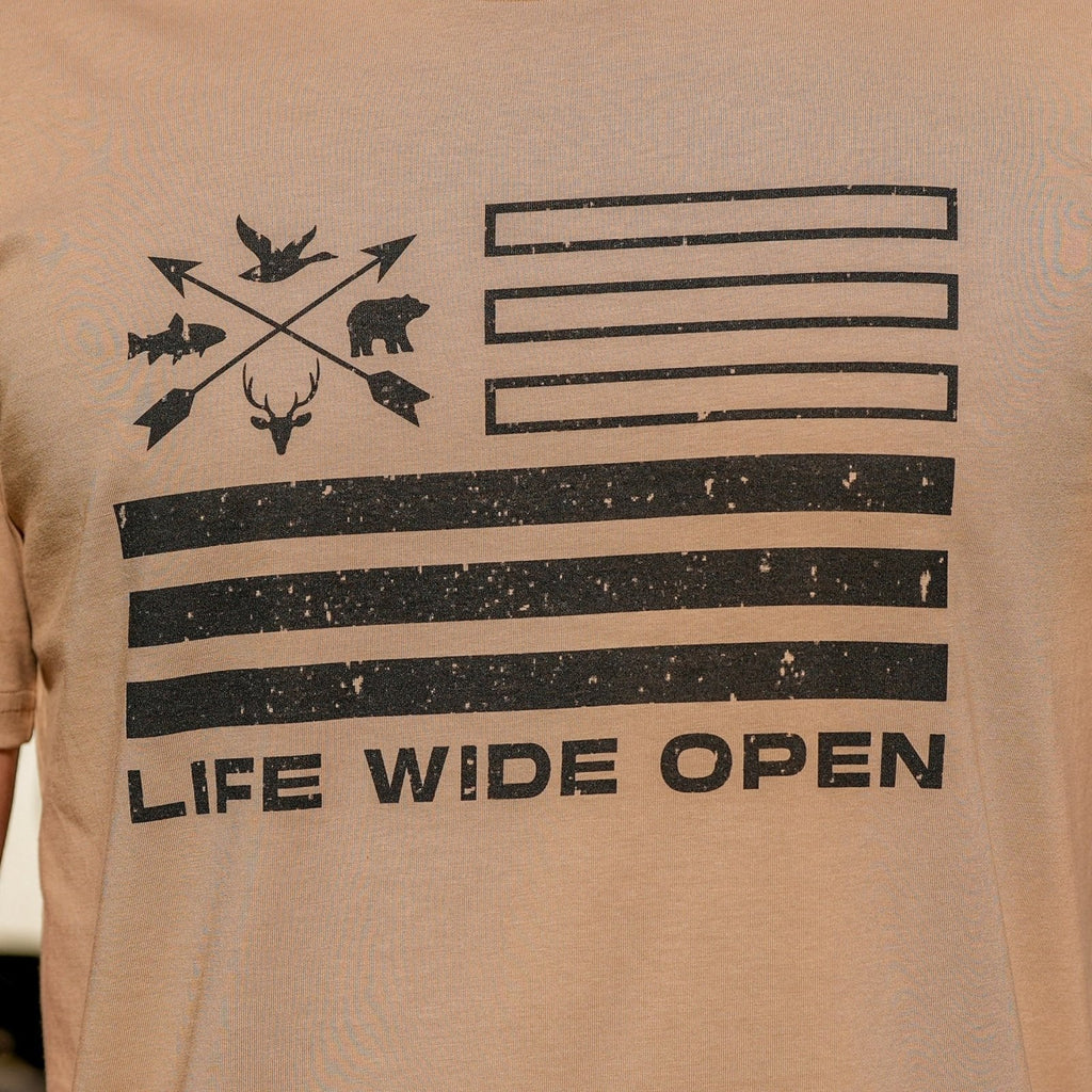 Freedom Outdoors Khaki Tee Hoodie, Sweatshirt | CiraTrend.com (Image 2)