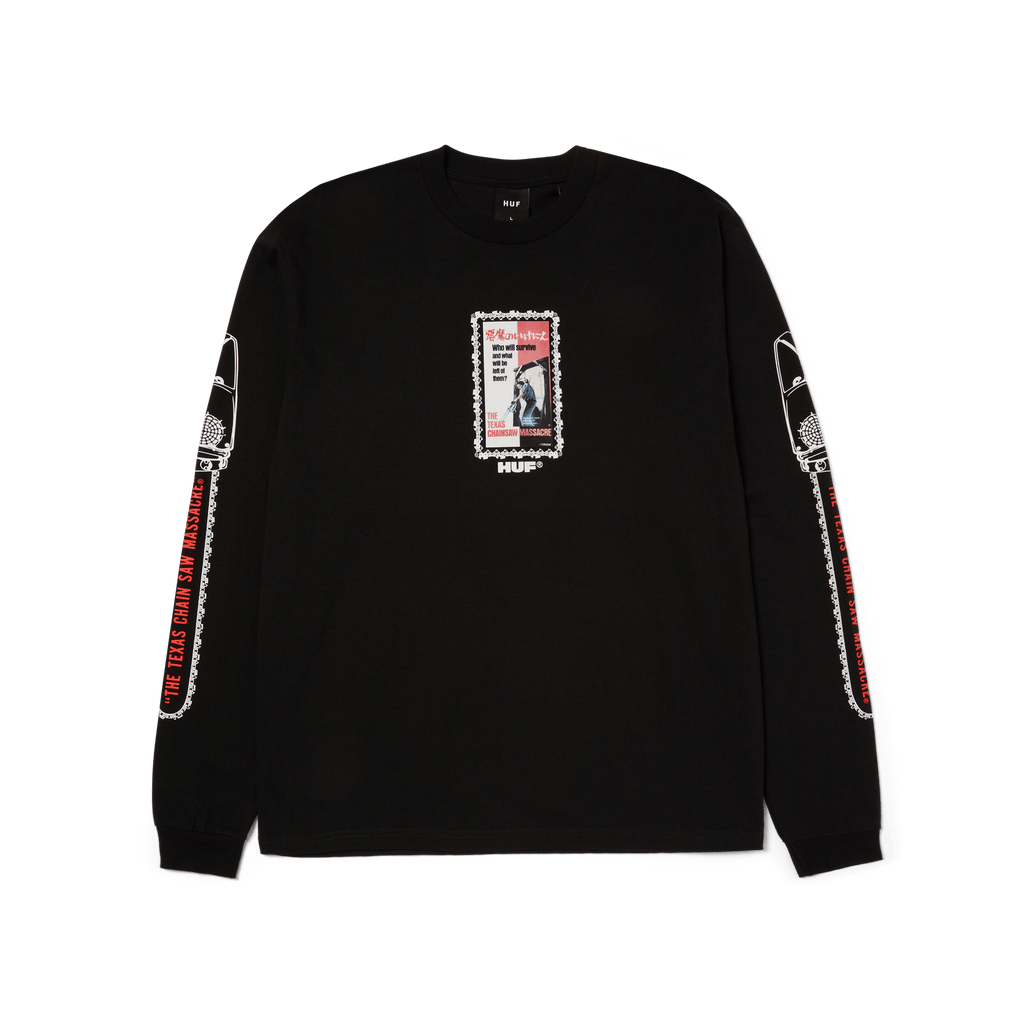 HUF x The Texas Chainsaw Massacre Dual Chain Long Sleeve T-Shirt Hoodie, Sweatshirt | CiraTrend.com (Image 1)
