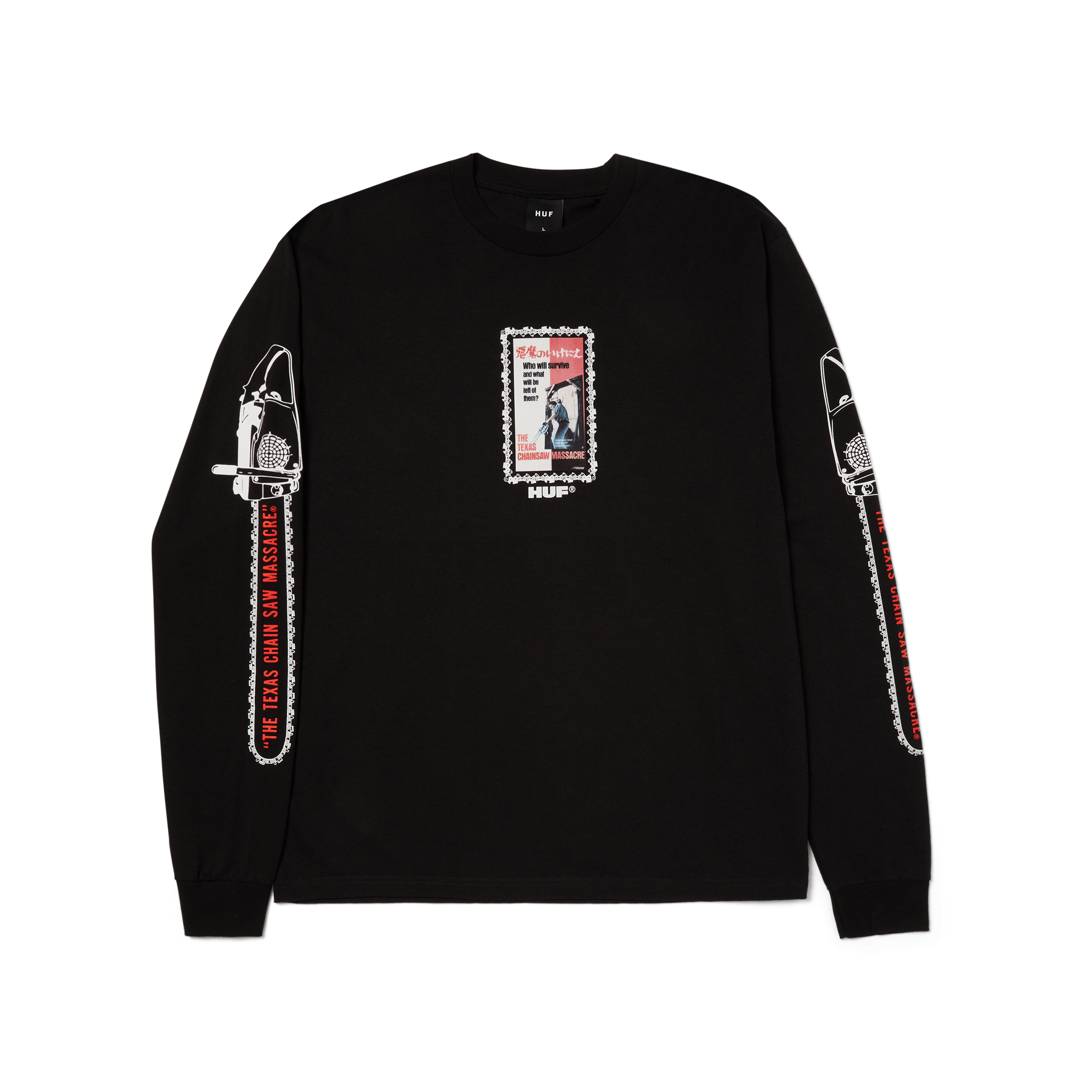 HUF x The Texas Chainsaw Massacre Dual Chain Long Sleeve T-Shirt Hoodie, Sweatshirt | CiraTrend.com (Image 2)