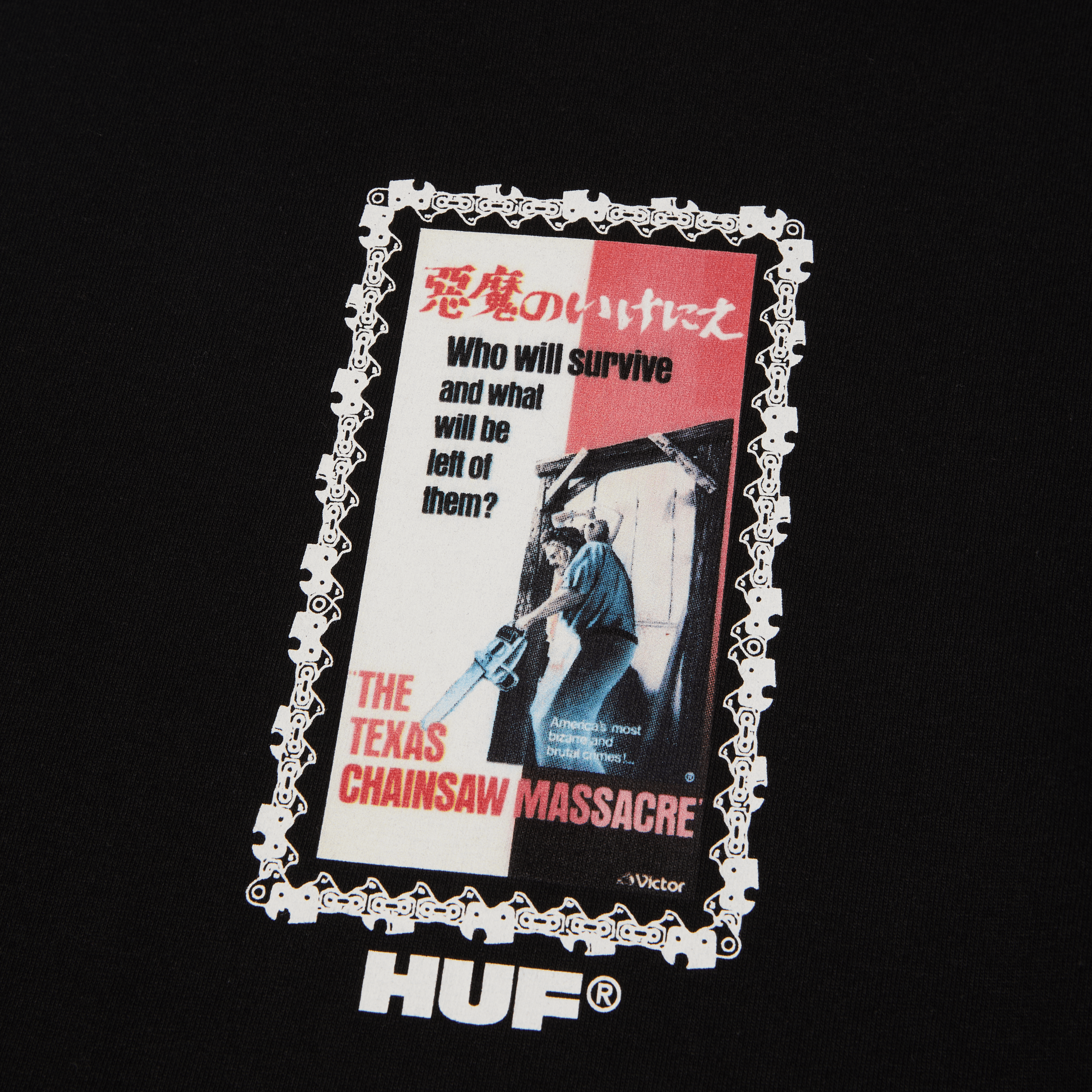 HUF x The Texas Chainsaw Massacre Dual Chain Long Sleeve T-Shirt Hoodie, Sweatshirt | CiraTrend.com (Image 4)