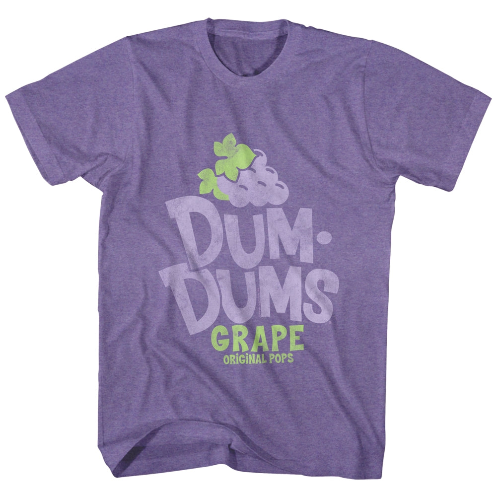 Dum Dums Mens S/S T-Shirt - Grape - Heather Retro Purple Heather Hoodie, Sweatshirt | CiraTrend.com