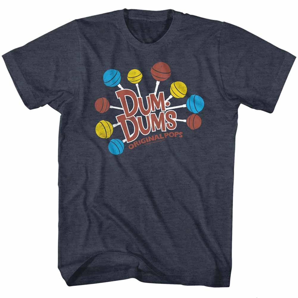 Dum Dums Mens S/S T-Shirt - Dum Dums - Heather Navy Heather Hoodie, Sweatshirt | CiraTrend.com