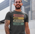 Dad Beard T Shirt Hoodie Sweater - Bearded Legend Tee For Husbands And Fathers