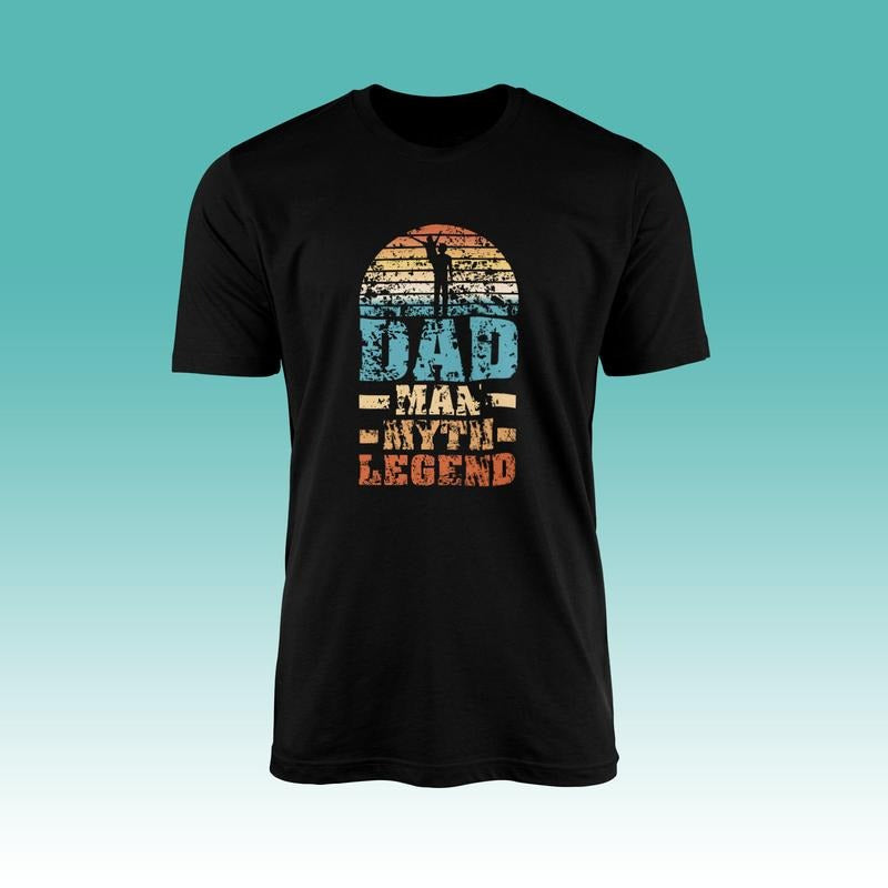 Dad Man Myth Legend T-shirt Tee Top - Sunset Retro Style - Happy Father's Day - Daddy Father - Men's Fashion - Gift For Him - Present  sweater and hoodie