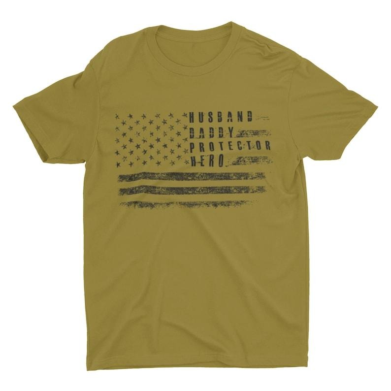 Dad USA Flag Patriotic Shirt Fathers Day Gift For Father T shirt Gifts For Dad Patriotic Shirts For Men Best Dad Gifts ...