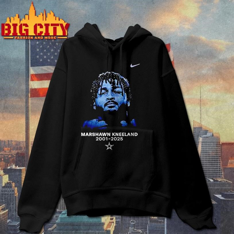 Dallas Cowboys 2025 Marshawn Kneeland Rest In Peace Graphic Signature Shirt