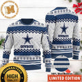 Dallas Cowboys Logo Dot Pattern White Ugly Christmas Sweater – Dallas Cowboys Christmas Gift