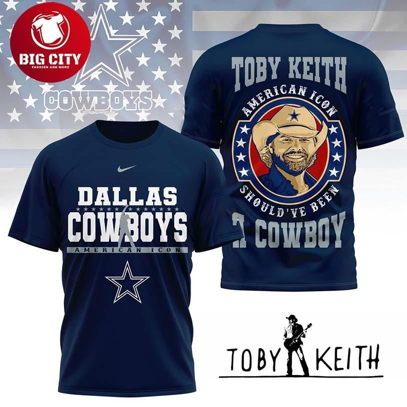 Dallas Cowboys Toby Keith American Icon Should’ve Been A Cowboy Two Sided Shirt