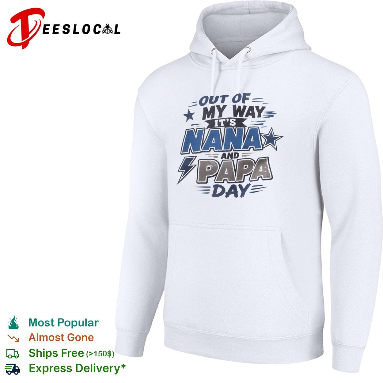 Dallas Cowboys out of my way it’s Nana and Papa day star lightning bolt shirt