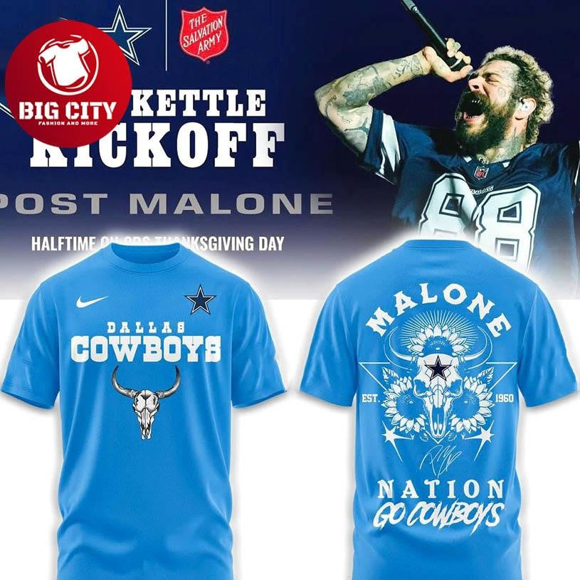 Dallas Cowboys x Post Malone 2025 Two Sided Shirt