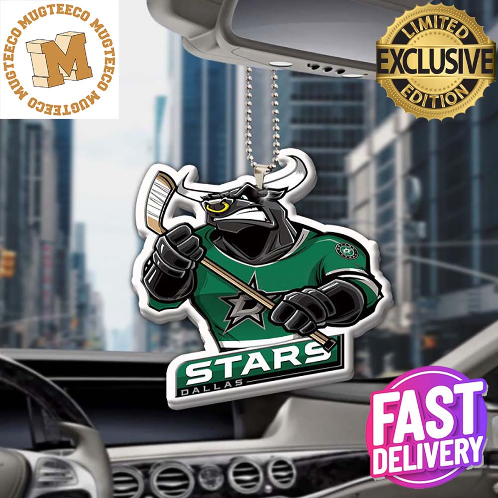 Dallas Stars NHL Mascot Christmas Car Decorations Ornament