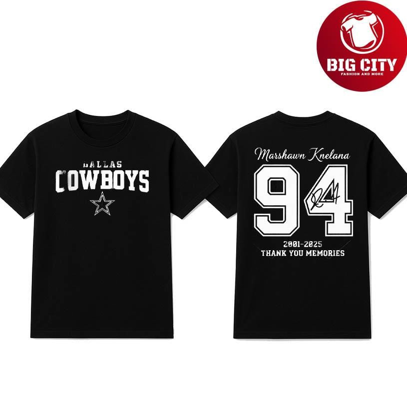 Dalls Cowboys Marshawn Kneeland Thank You Memories 2001-2025 Two Sided Shirt