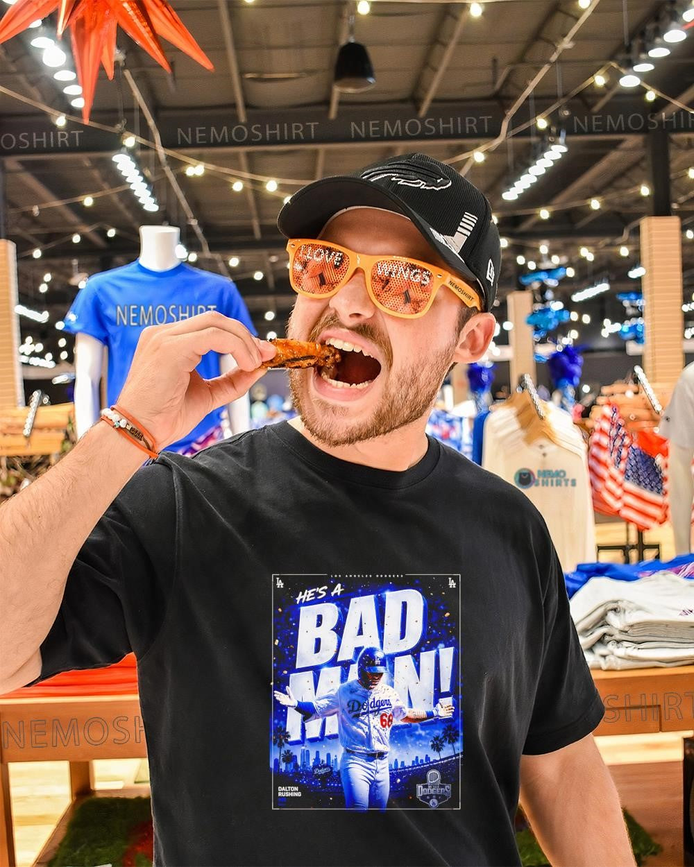 Dalton Rushing Los Angeles Dodgers he’s a bad man shirt