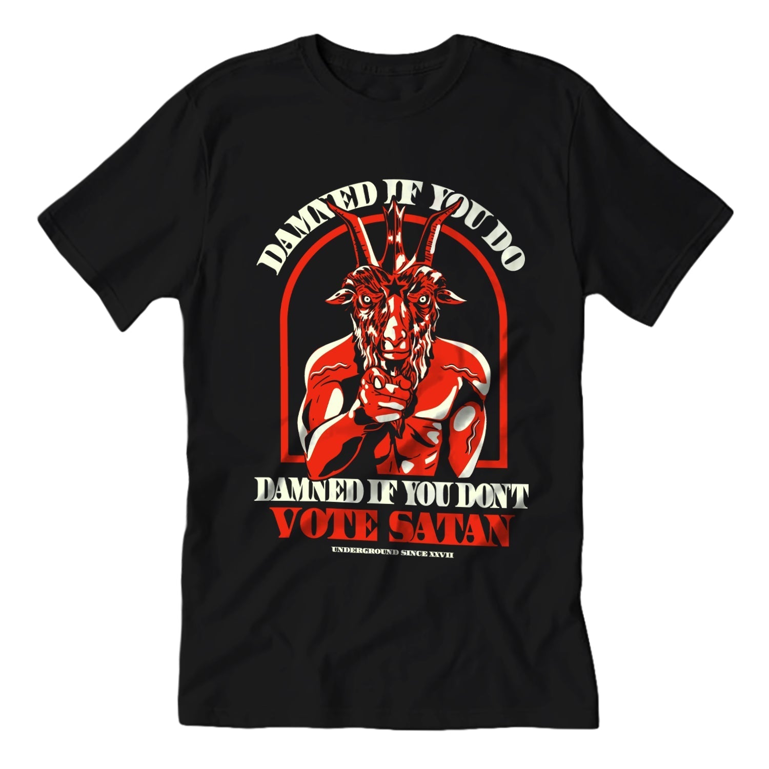 Damned If You Do Vote Satan T-Shirt Hoodie, Sweatshirt | CiraTrend.com