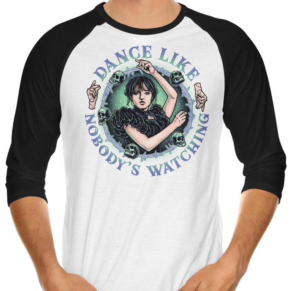 Dance Like Nobody's Watching - 3/4 Sleeve Raglan T-Shirt Hoodie, Sweatshirt | CiraTrend.com (Image 1)