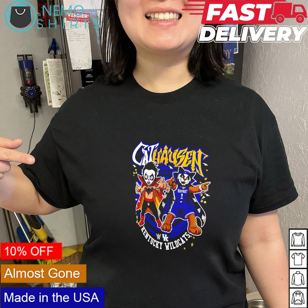 Danhausen Cathausen wrestler and University of Kentucky Wildcats mascot shirt