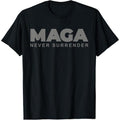 Dark Color President Trump MAGA Never Surrender USA 4th July T-Shirt made in usa Hoodie, Sweatshirt | CiraTrend.com