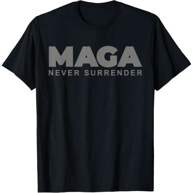 Dark Color President Trump MAGA Never Surrender USA 4th July T-Shirt made in usa Hoodie, Sweatshirt | CiraTrend.com