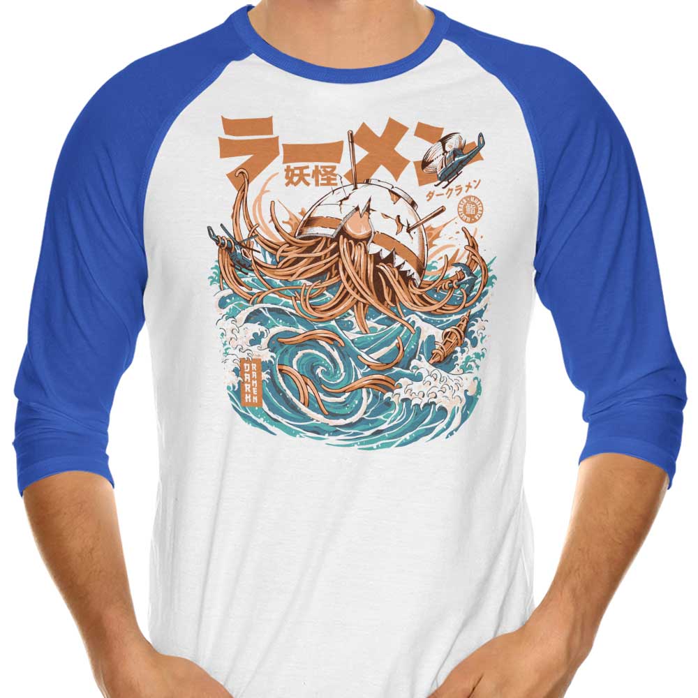Dark Great Ramen - 3/4 Sleeve Raglan T-Shirt Hoodie, Sweatshirt | CiraTrend.com (Image 4)
