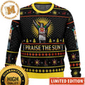 Dark Souls Praise the Sun Shining Knitted Black Ugly Christmas Sweater