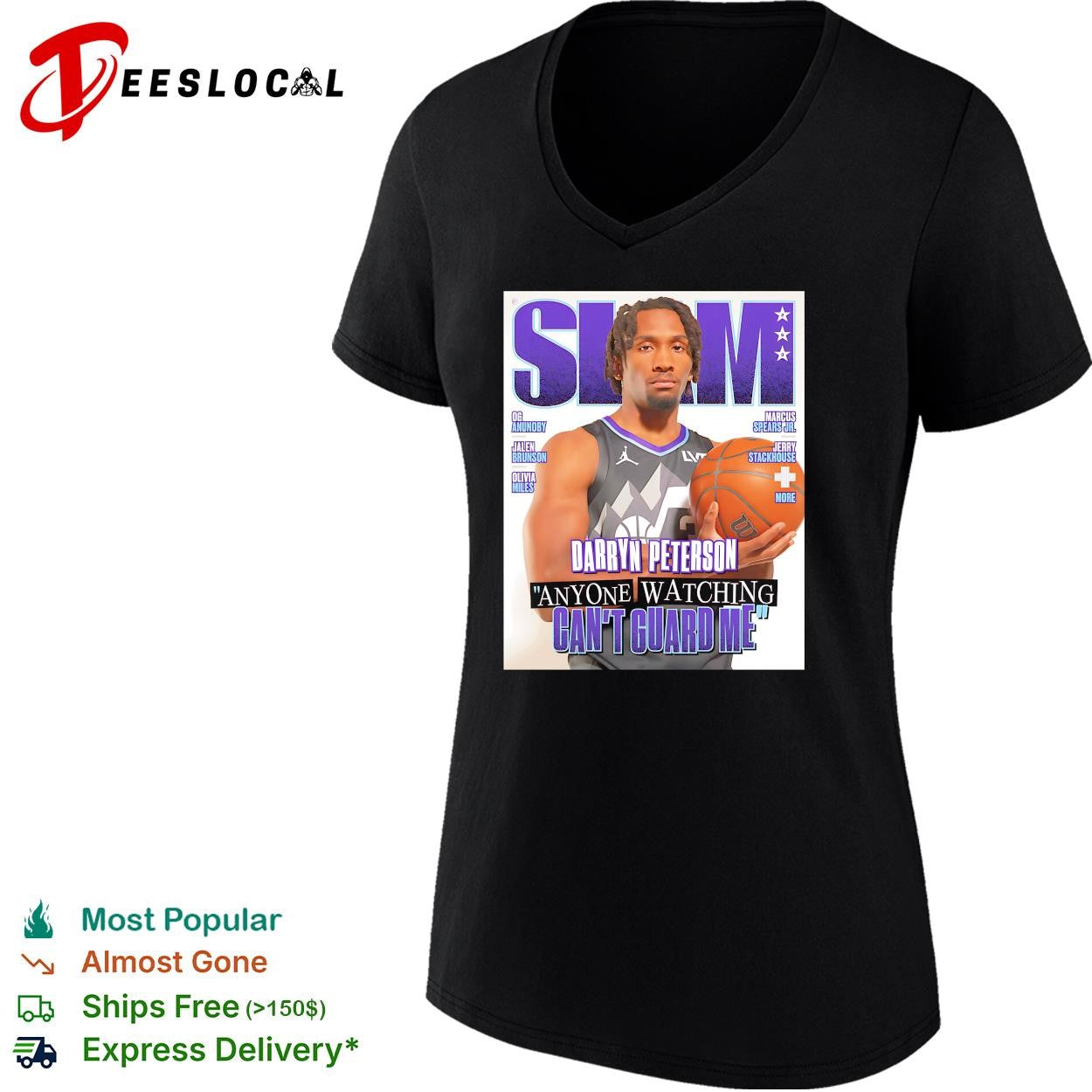 Darryn Peterson Anyone watching can’t guard me basketball Slam magazine cover shirt