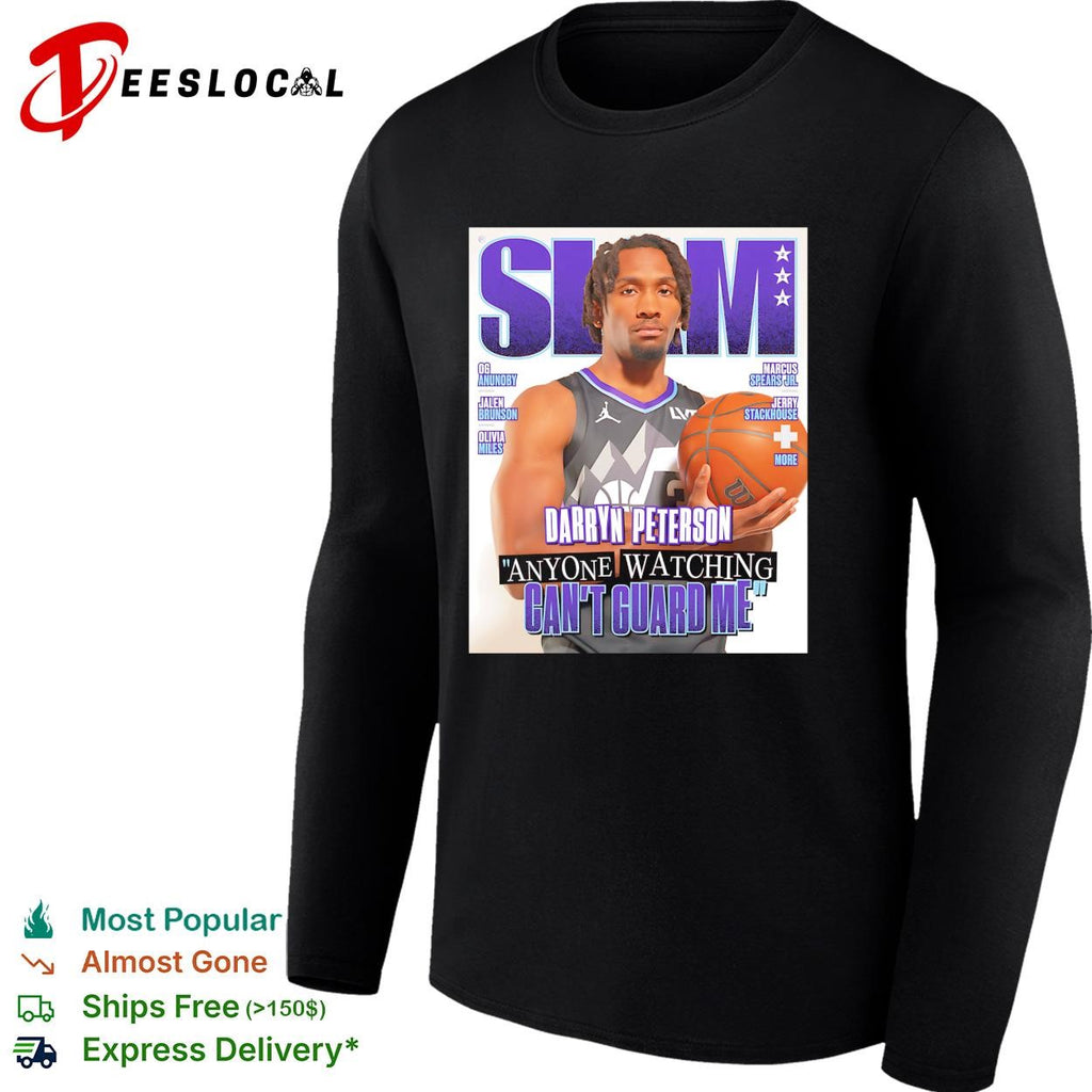 Darryn Peterson Anyone watching can’t guard me basketball Slam magazine cover shirt