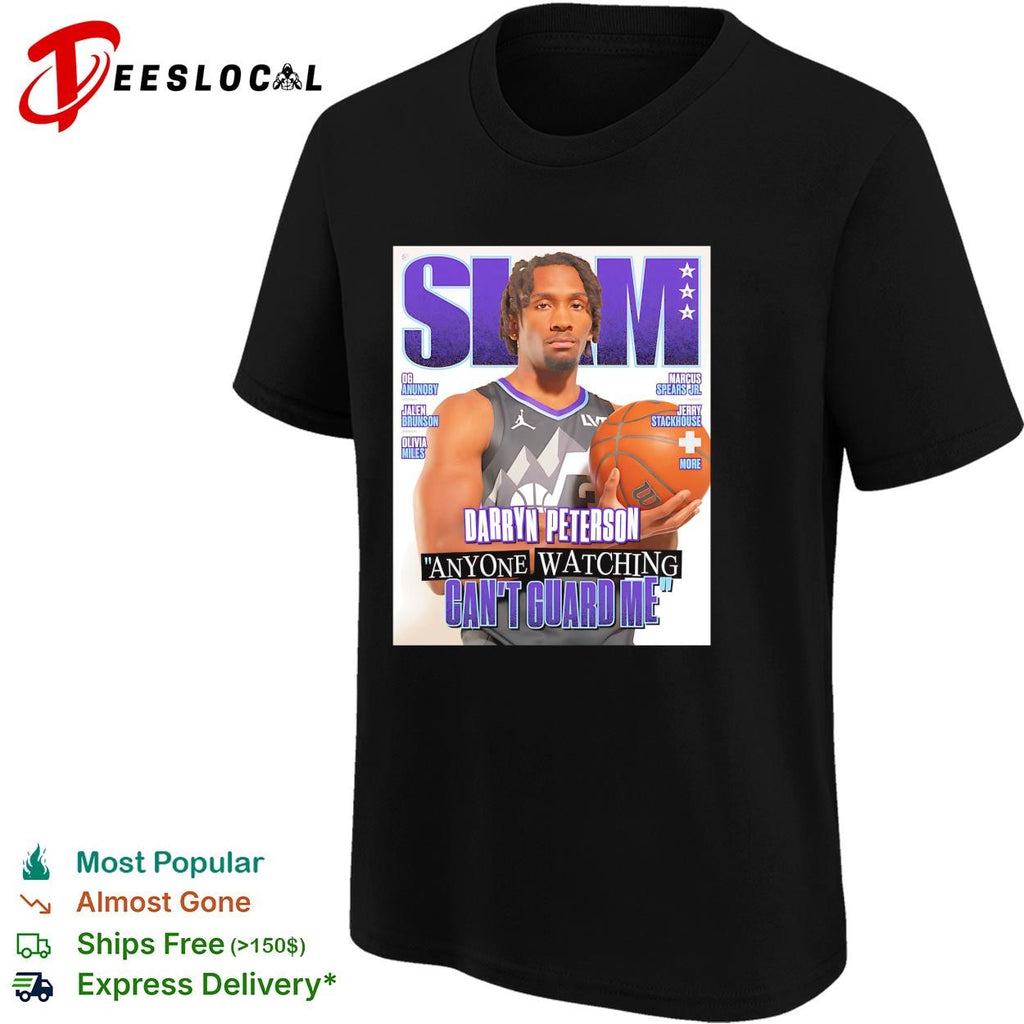 Darryn Peterson Anyone watching can’t guard me basketball Slam magazine cover shirt