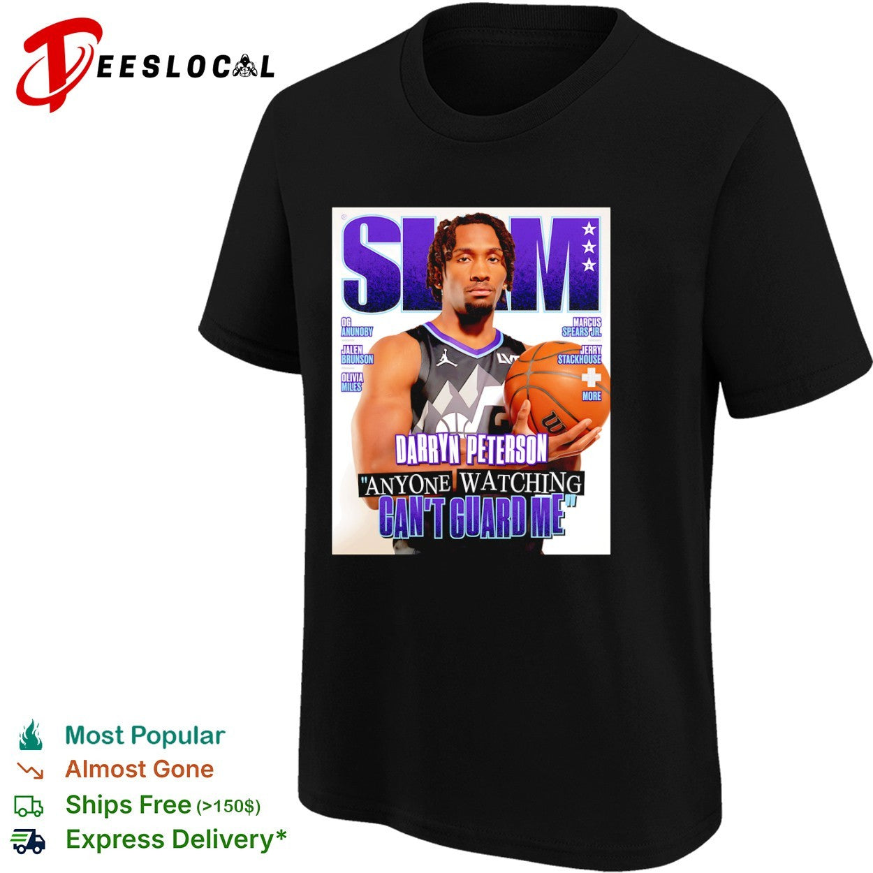 Darryn Peterson SLAM magazine anyone watching can’t guard me basketball shirt