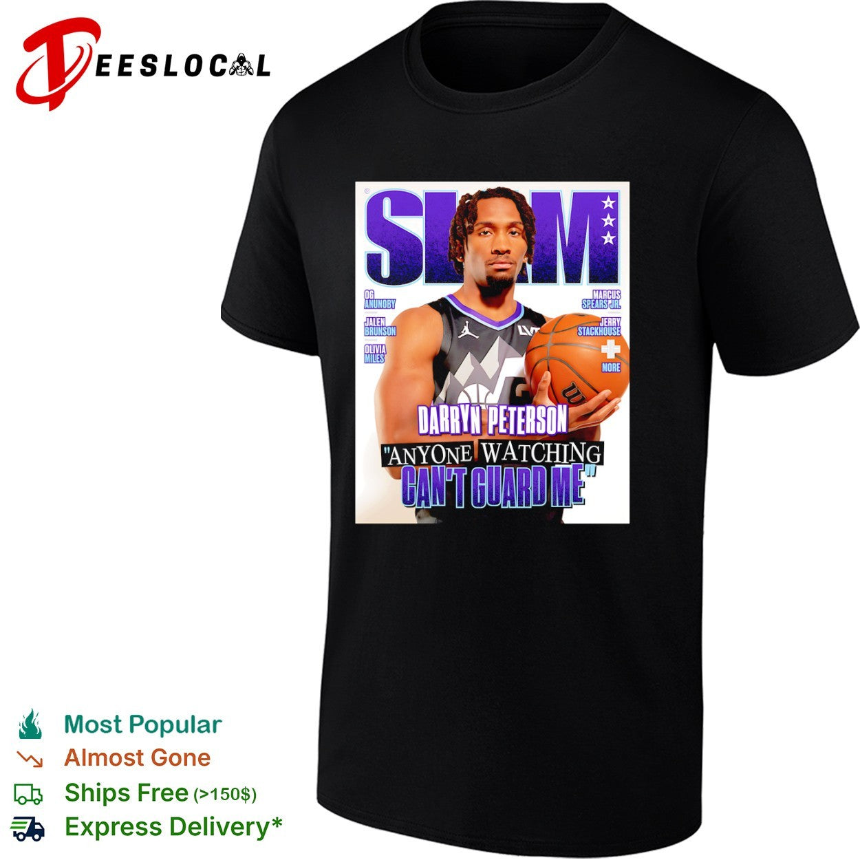 Darryn Peterson SLAM magazine anyone watching can’t guard me basketball shirt