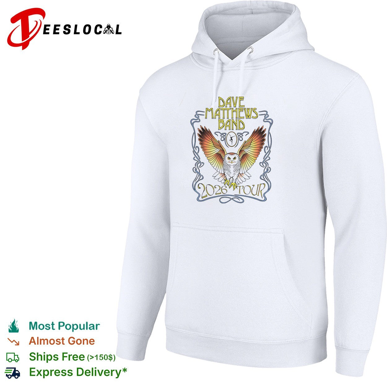 Dave Matthews Band 2026 tour owl shirt