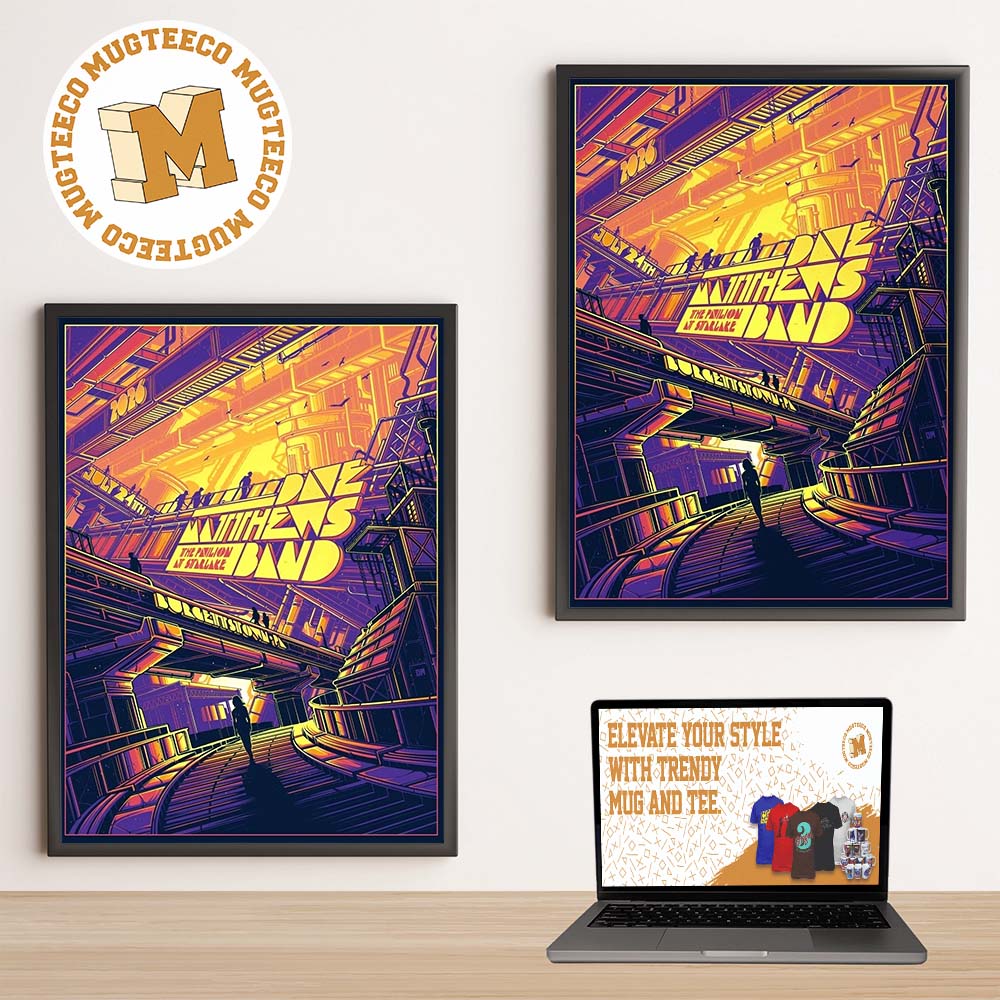 Dave Matthews Band Burgettstown PA 2026 Event Poster At The Pavilion At Starlake On July 24 2026 Home Decor Poster Canvas