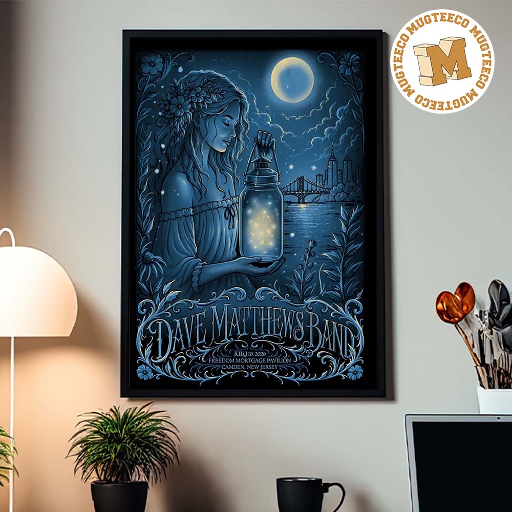 Dave Matthews Band Camden New Jersey 2026 Event Poster At Freedom Mortgage Pavilion On July 10 2026 Home Decor Canvas