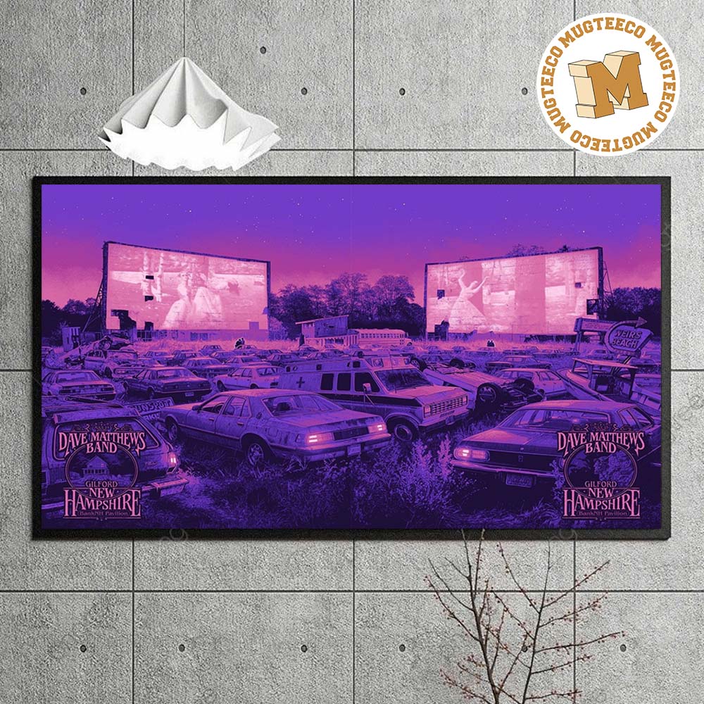 Dave Matthews Band Gilford NH Night One And Two Event Poster At BankNH Pavilion On July 14 2026 Home Decor Poster Canvas