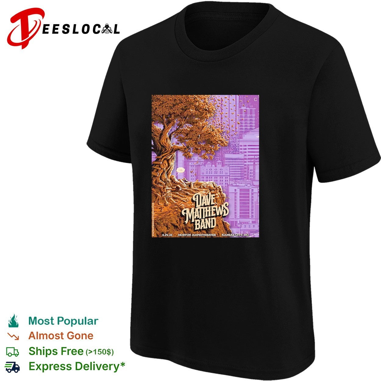 Dave Matthews Band Kansas City Missouri at Morton Amphitheater On June 24 2026 shirt