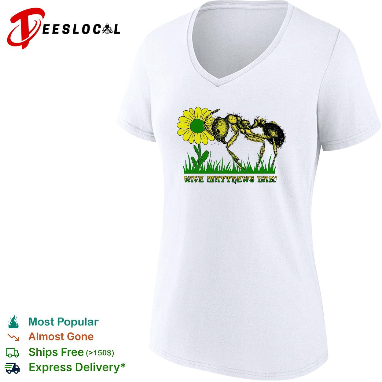 Dave Matthews Band ant and daisy shirt