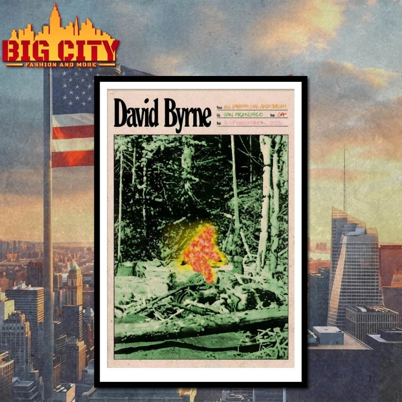 David Byrne November 16-18 2025 San Francisco CA Poster shirt
