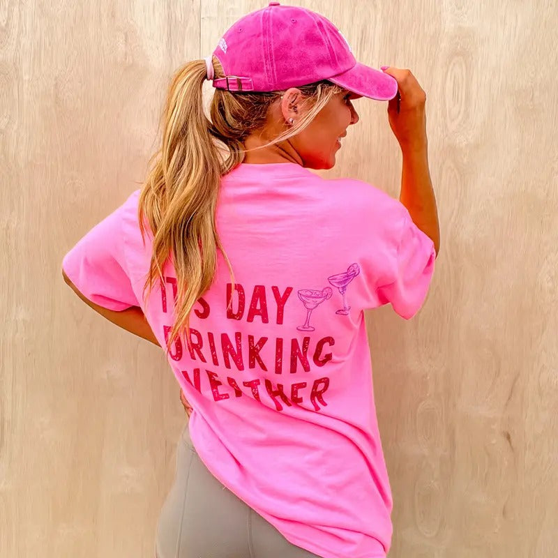 Day Drinking Weather Graphic Tee Hoodie, Sweatshirt | CiraTrend.com