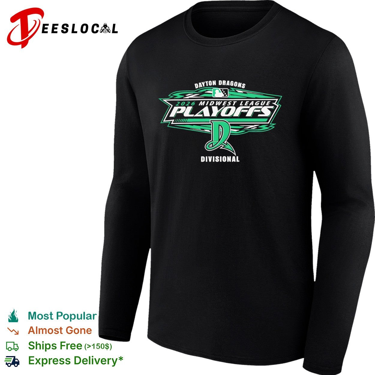 Dayton Dragons 2026 Midwest League Playoffs Shirt