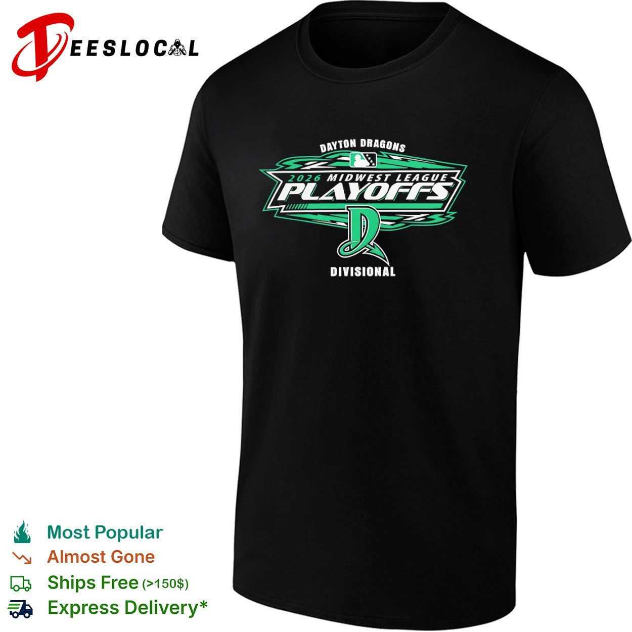 Dayton Dragons 2026 Midwest League Playoffs Shirt