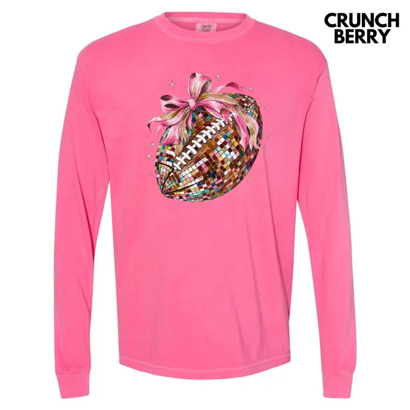 Dazzling Disco Football Long Sleeve Comfort Colors T-Shirt 'NLB' Hoodie, Sweatshirt | CiraTrend.com