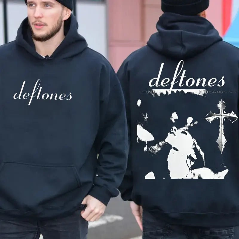Ddeftones Hoodie On Back, Heavy Metal Band Hoodie, Around The Fur, Unisex Sweater Pullover Tee Sweatshirt | CiraTrend.com