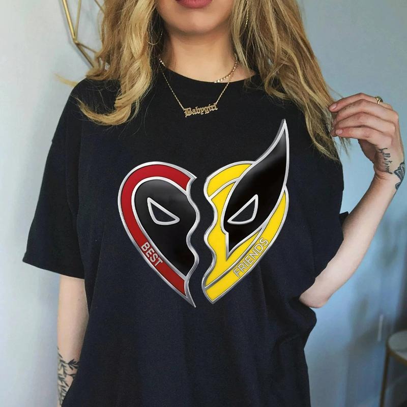 Dead pool & Wolv erine Best Friends Shirt Graphic Tee Shirt Men Women Unisex Cotton Hoodie, Sweatshirt | CiraTrend.com