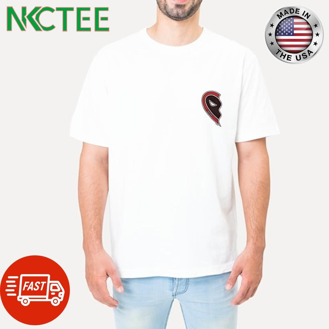 Deadpool half left mask shirt