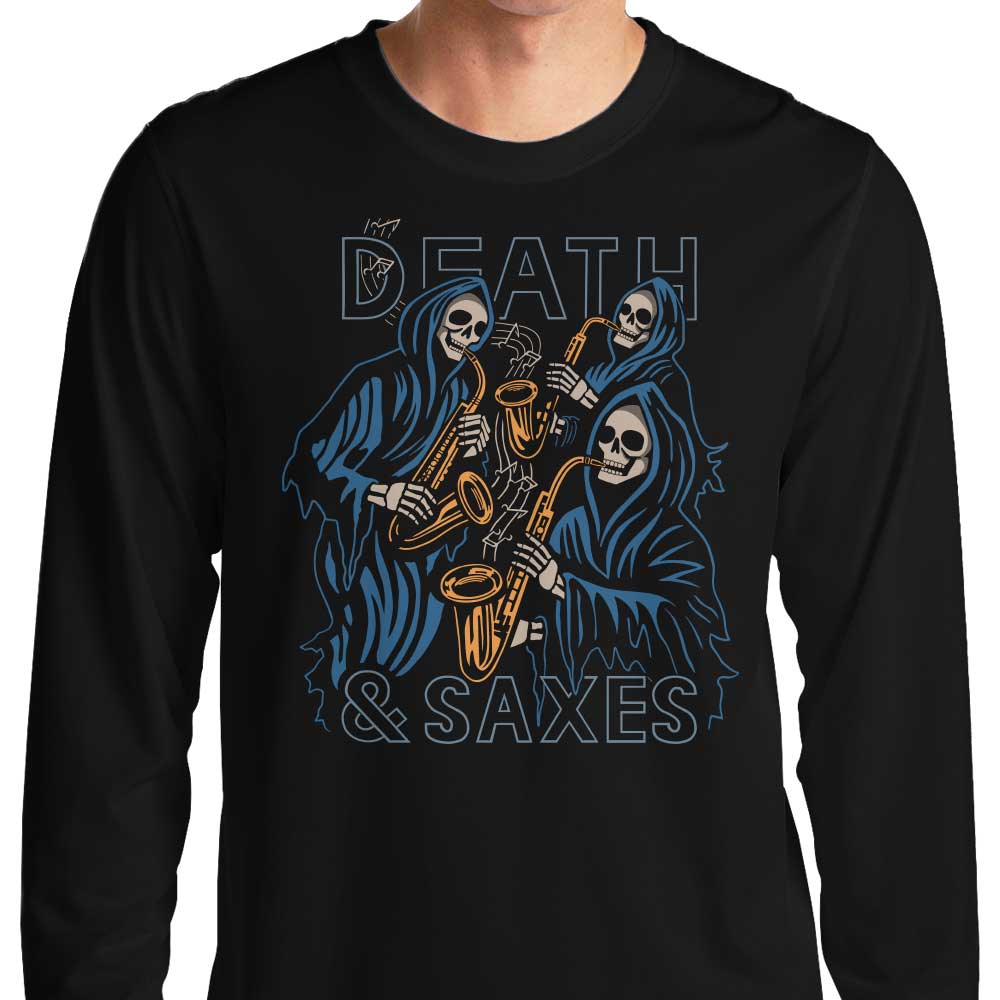 Death and Saxes - Long Sleeve T-Shirt Hoodie, Sweatshirt | CiraTrend.com (Image 1)