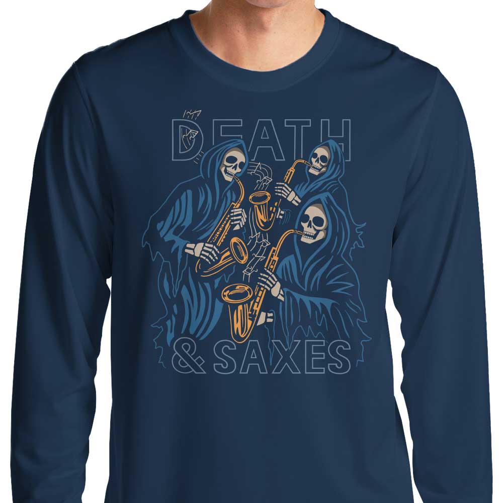 Death and Saxes - Long Sleeve T-Shirt Hoodie, Sweatshirt | CiraTrend.com (Image 3)