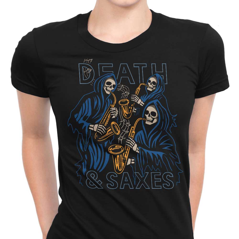 Death and Saxes - Women's Apparel T-Shirts, Hoodie, Sweatshirt | CiraTrend.com (Image 1)