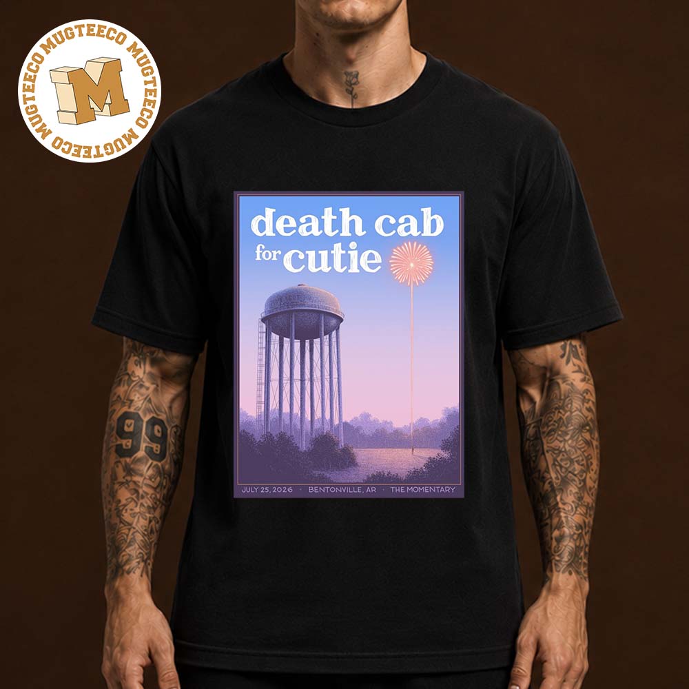 Death Cab For Cutie Bentonville AR 2026 Event Poster At The Momentary On July 25 2026 Unisex T Shirt