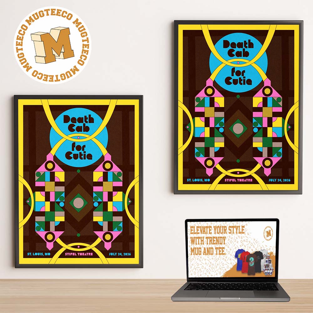 Death Cab For Cutie Louis Mo 2026 Event Poster At Stifel Theatre On july 24 2026 Home Decor Poster Canvas