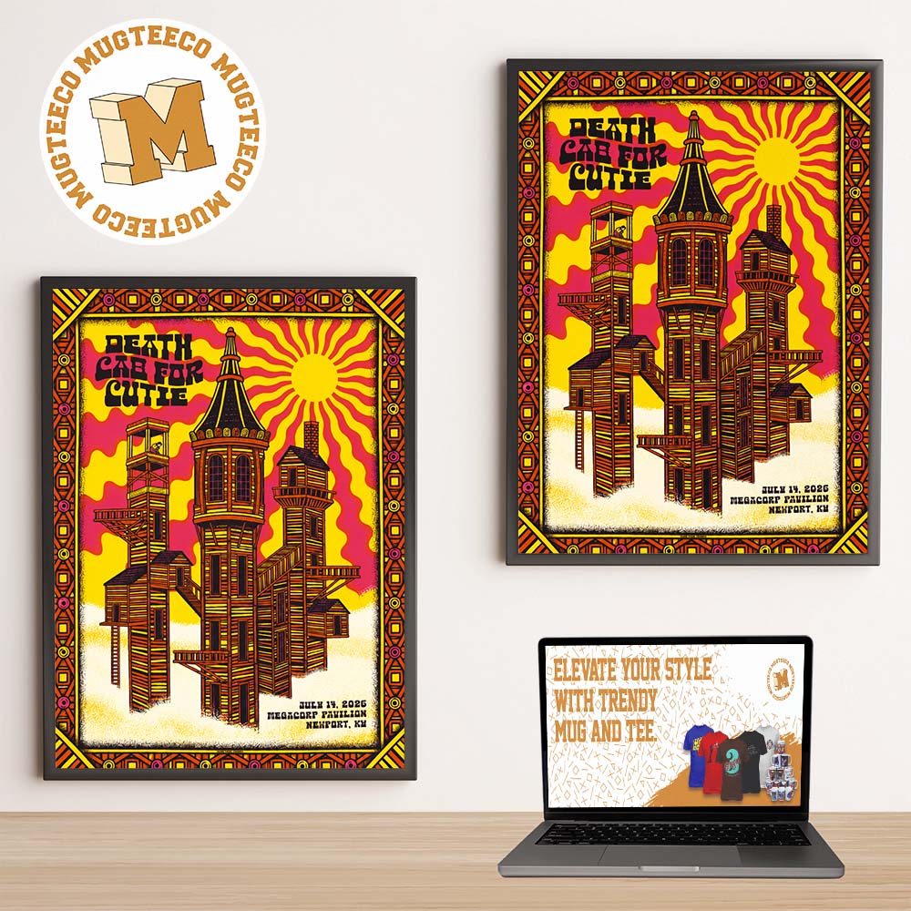 Death Cab For Cutie Newport 2026 Event Poster At Megacorp Pavilion On July 14 2026 Home Decor Poster Canvas