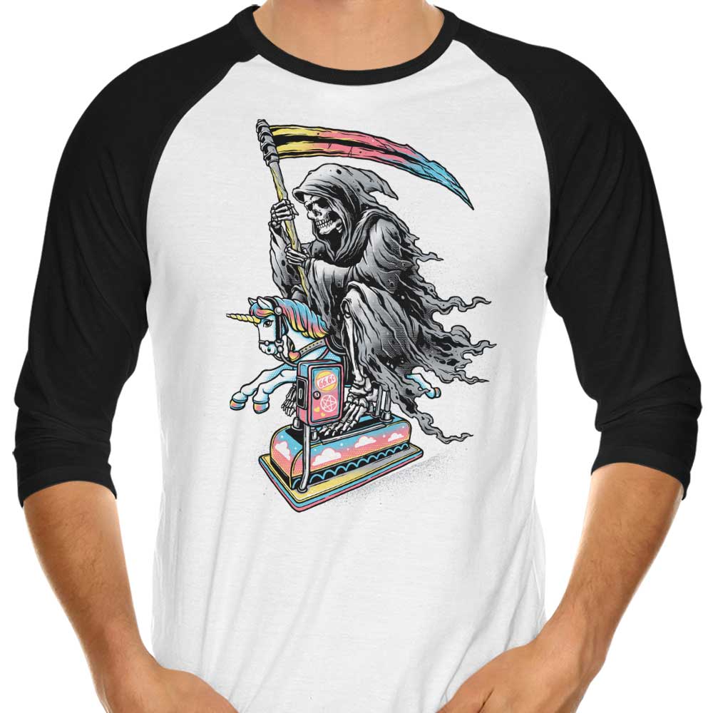 Death Enjoying Life - 3/4 Sleeve Raglan T-Shirt Hoodie, Sweatshirt | CiraTrend.com (Image 1)